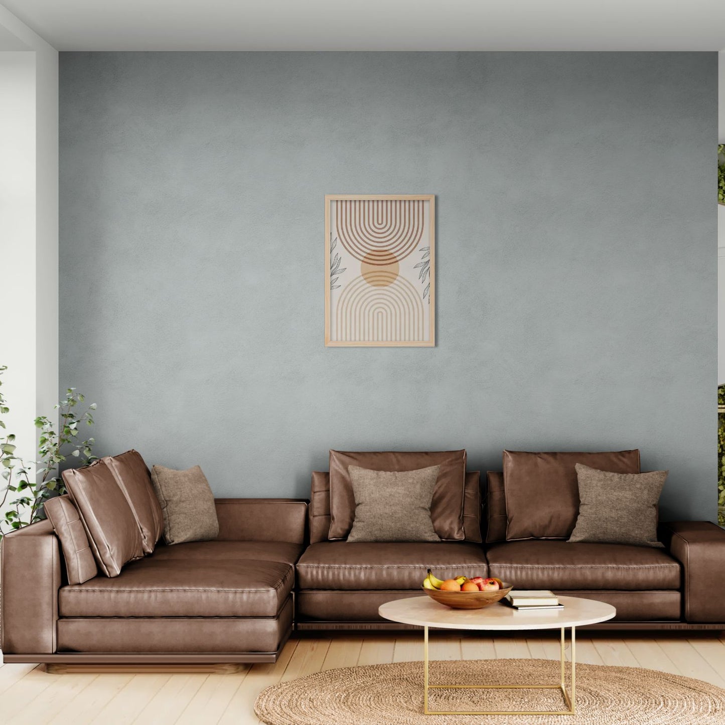 Whispering Tranquility: Organic Minimalist Canvas