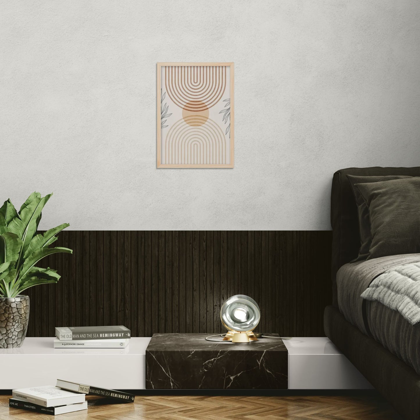 Whispering Tranquility: Organic Minimalist Canvas