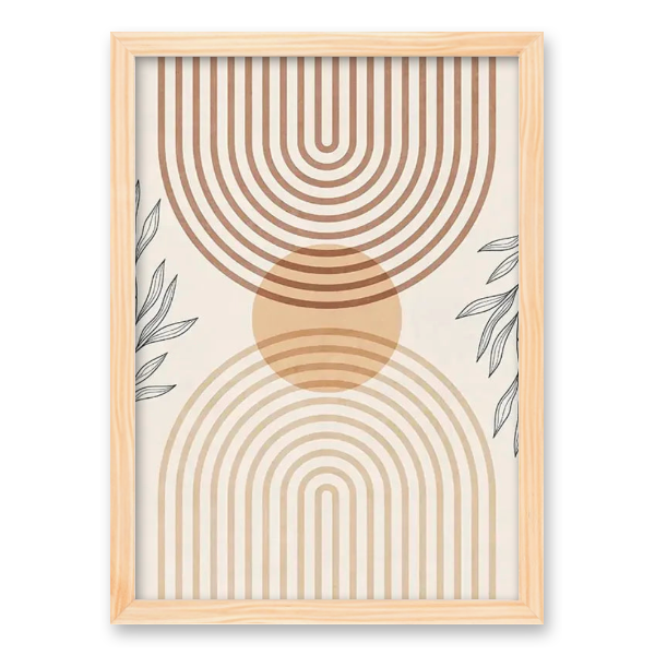 Whispering Tranquility: Organic Minimalist Canvas