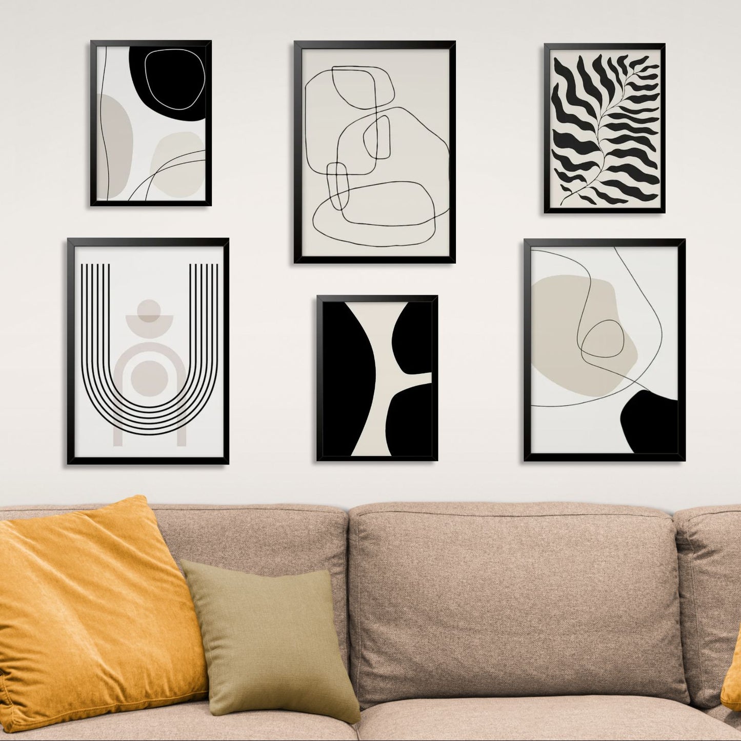 Harmony in Sage: Organic Minimalist Canvas