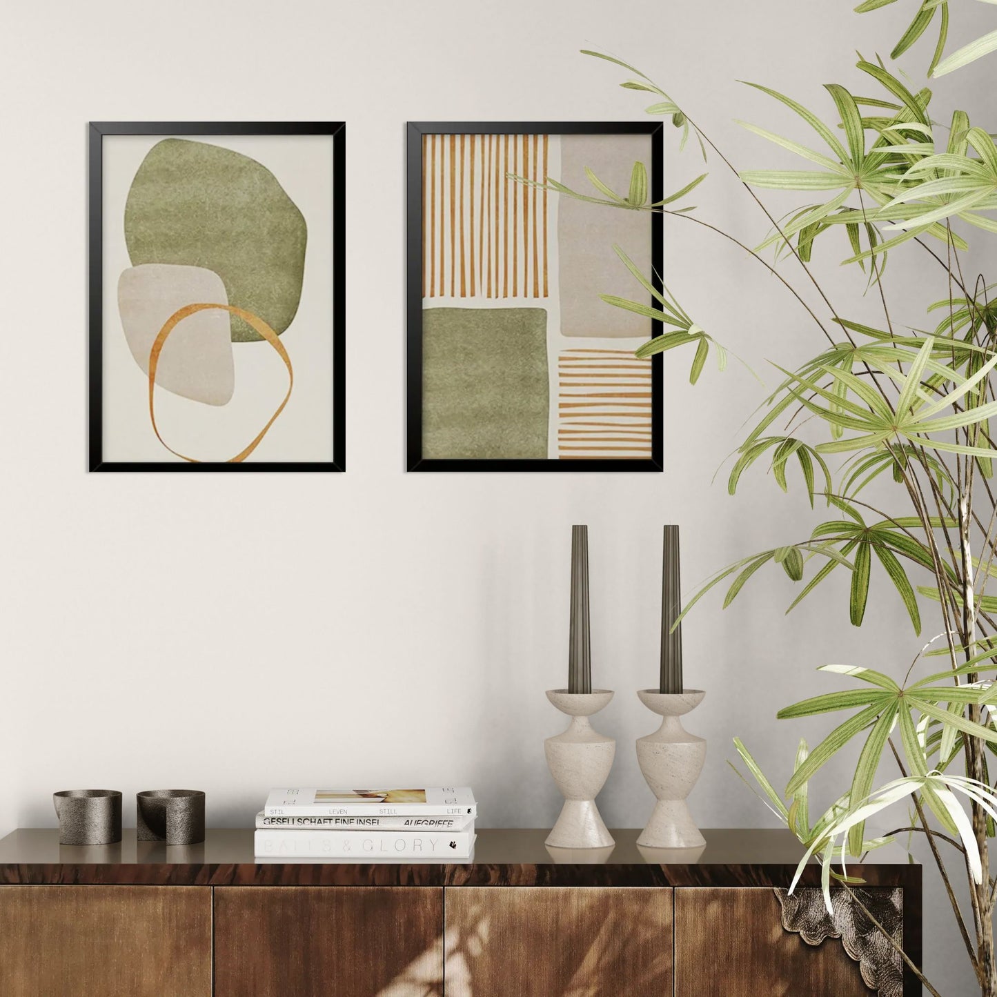 Botanical Serenity: Harmonious Canvas Trio