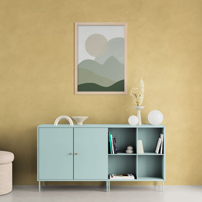 Botanical Serenity: Geometric Harmony Canvas
