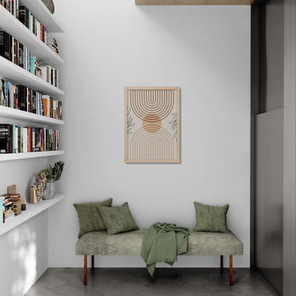Whispering Tranquility: Organic Minimalist Canvas