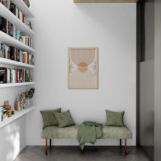 Whispering Tranquility: Organic Minimalist Canvas