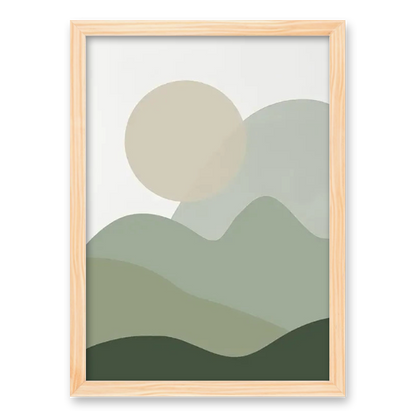 Botanical Serenity: Geometric Harmony Canvas