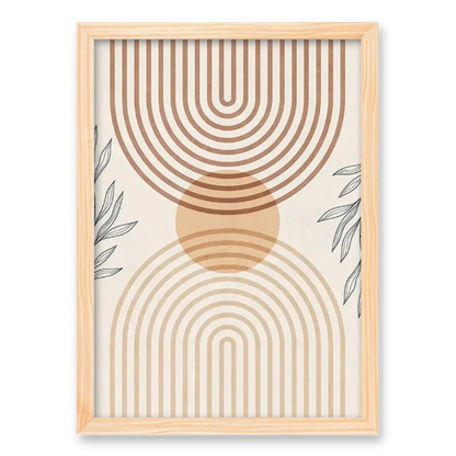 Whispering Tranquility: Organic Minimalist Canvas